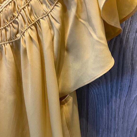 Max Studio Yellow Lace Flowy Blouse - Picture 4 of 7